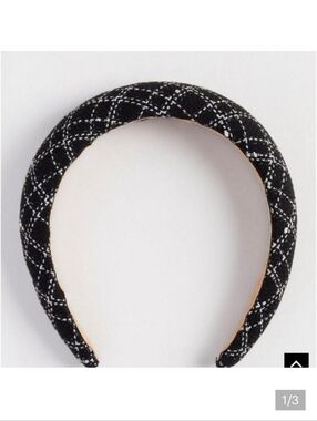 🆕️ BLACK & WHITE PLAID BOUCLE HEADBAND